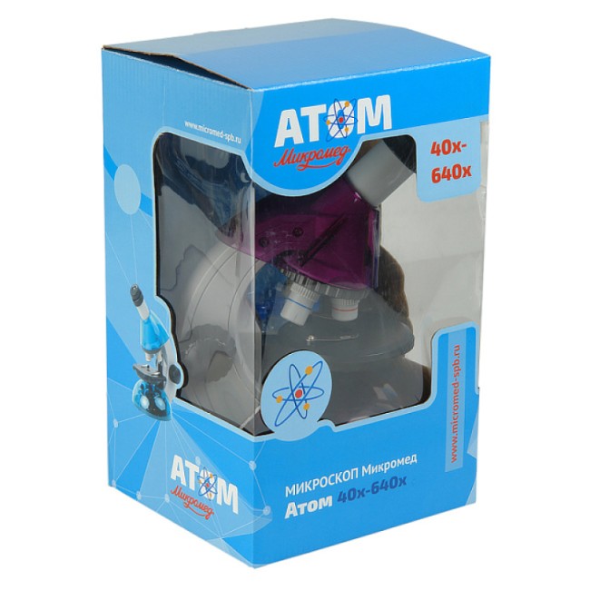 Микроскоп Микромед Атом 40x-640x (аметист)