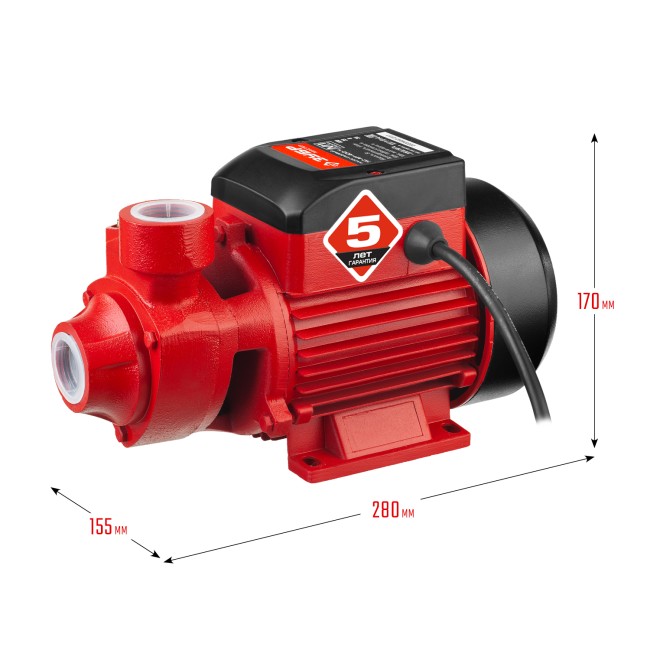 Поверхностный вихревой насос НС-М1-400-Ч ЗУБР 400 Вт