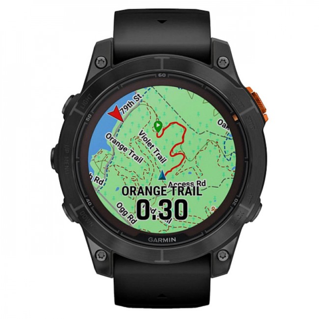 Часы Garmin Fenix 7 PRO Solar серый с черным ремешком Часы Garmin Fenix 7 PRO Solar серый с черным ремешком