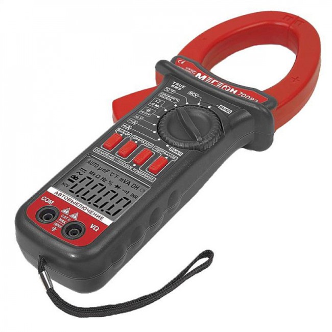 Цифровые токоизмерительные клещи, мультиметр МЕГЕОН 70083 Цифровые токоизмерительные клещи, мультиметр МЕГЕОН 70083