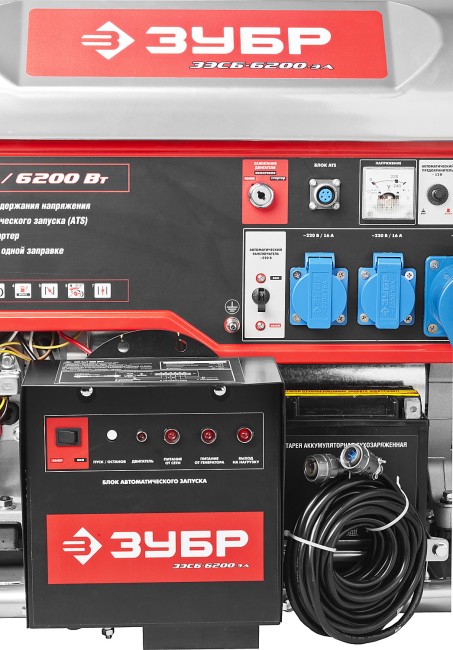 Бензиновый генератор с автозапуском ЗЭСБ-6200-ЭА ЗУБР Бензиновый генератор с автозапуском ЗЭСБ-6200-ЭА ЗУБР