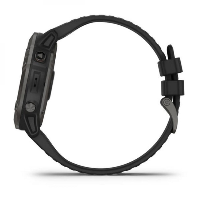 Часы Garmin Fenix 6X Pro Solar титановый серый DLC с черным ремешком Часы Garmin Fenix 6X Pro Solar титановый серый DLC с черным ремешком