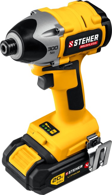 Винтоверт бесщеточный CSB-300-2 STEHER 2 АКБ