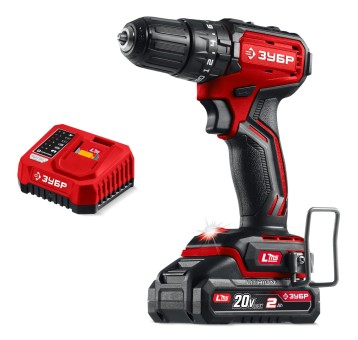 Бесщеточная ударная дрель-шуруповерт ДБУ-45-21 ЗУБР 20 В, 45 Н·м, 1 АКБ LMS (2 А·ч) Бесщеточная ударная дрель-шуруповерт ДБУ-45-21 ЗУБР 20 В, 45 Н·м, 1 АКБ LMS (2 А·ч)