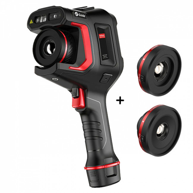 Тепловизор Guide H3 в комплекте с широкоугольным объективом 44° x 34° и высокотемпературным объективом Тепловизор Guide H3 в комплекте с широкоугольным объективом 44° x 34° и высокотемпературным объективом