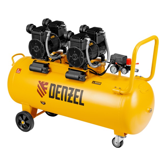Компрессор безмасляный малошумный DLP-3000/100 Denzel