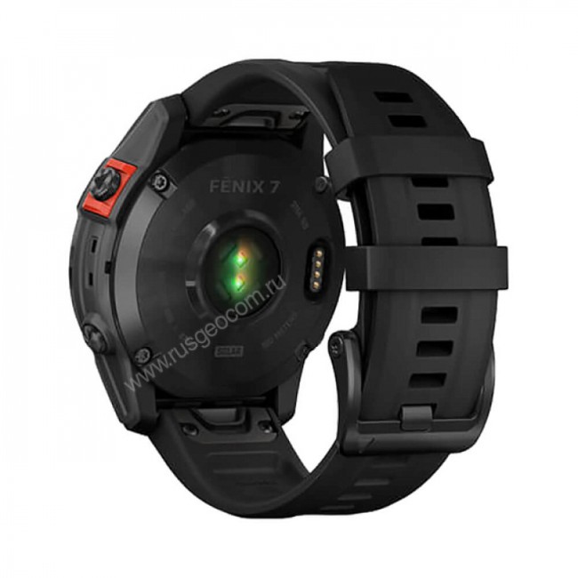 Часы Garmin Fenix 7 Solar серый с черным ремешком Часы Garmin Fenix 7 Solar серый с черным ремешком