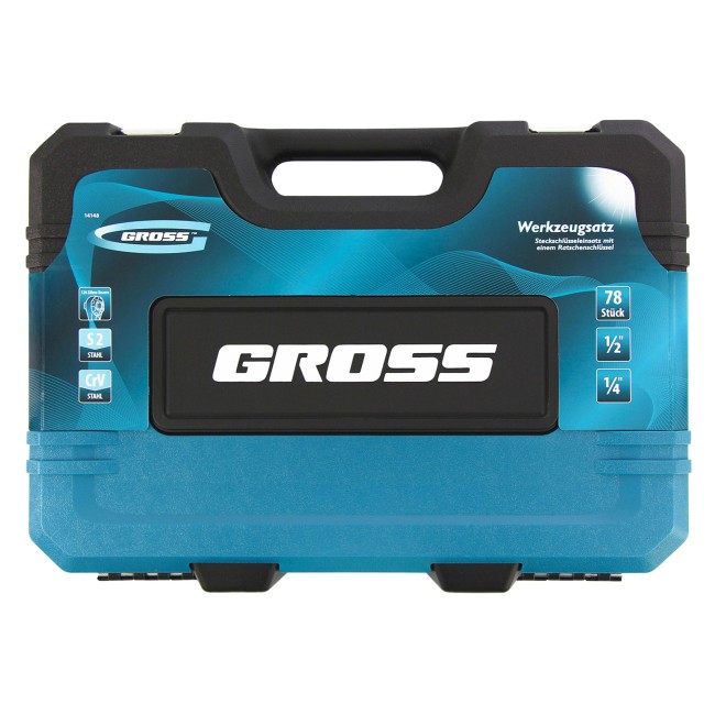 Набор инструментов 1/4", 1/2", CrV 78 предметов Gross