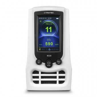 Стационарный счётчик пылевых частиц Trotec BQ30 с измерением углекислого газа (CO₂)