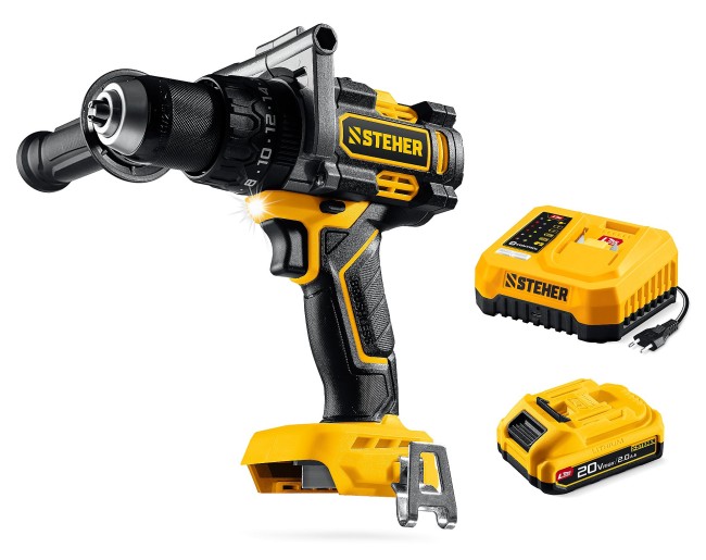 Ударная дрель-шуруповерт CBS-165-21 STEHER 20 В, 165 Н·м, 1 АКБ LMS (2 А·ч)