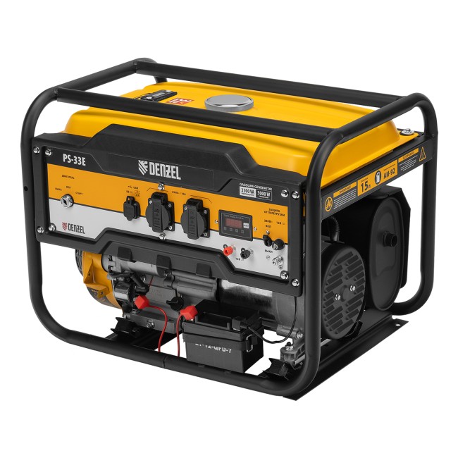 Генератор бензиновый PS-33E, 3.3 кВт Denzel