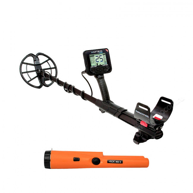 Комплект: металлоискатель Nokta Makro Anfibio 14 + пинпоинтер RGK MD-5