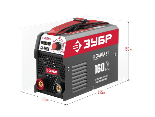 Сварочный аппарат инверторный КОМПАКТ СА-160К ЗУБР ММА Сварочный аппарат инверторный КОМПАКТ СА-160К ЗУБР ММА