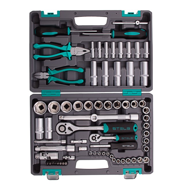 Набор инструментов 1/2", 1/4" CrV 69 предметов Stels