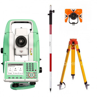 Комплект 4 в 1: тахеометр Leica TS03 R500 (5") со штативом, отражателем и вехой