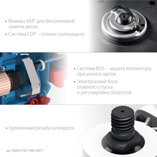 УШМ Профессионал УШМ-П125-1905 ЭПСТ ЗУБР