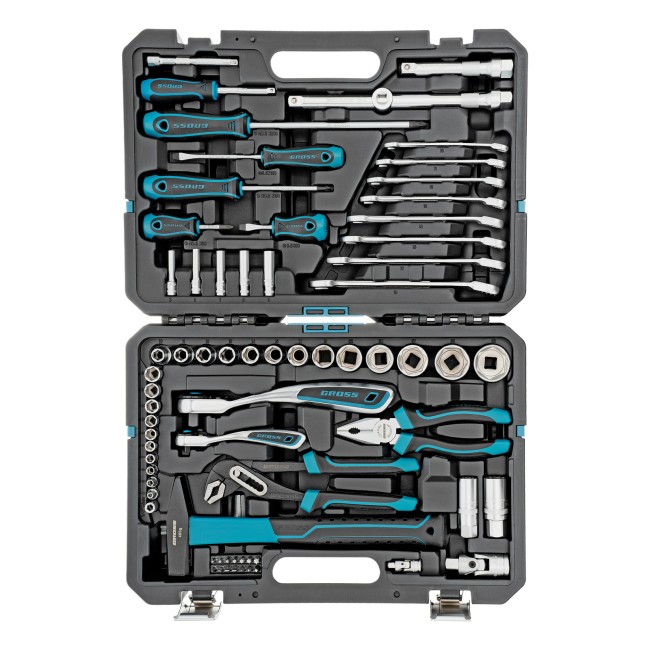 Набор инструментов 1/4", 1/2" CrV 76 предметов Gross