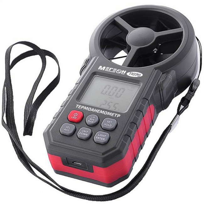 Цифровой термоанемометр МЕГЕОН 11070 с Bluetooth Цифровой термоанемометр МЕГЕОН 11070 с Bluetooth