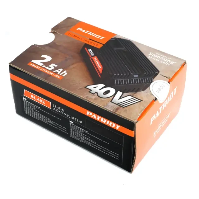 Батарея аккумуляторная Patriot BL 402 (40 В, 2,5 А*ч) Батарея аккумуляторная Patriot BL 402 (40 В, 2,5 А*ч)