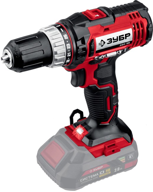 Дрель-шуруповерт ДШЛ-185 ЗУБР без АКБ