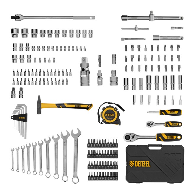 Набор инструментов 1/2", 1/4" 194 предмета Denzel