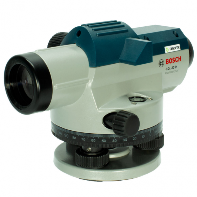 Комплект оптический нивелир Bosch GOL 20 D штатив рейка - 3 в 1