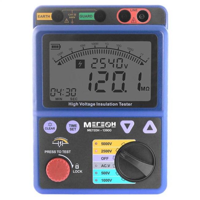Измеритель сопротивления изоляции (мегаомметр) МЕГЕОН 13900 с поверкой