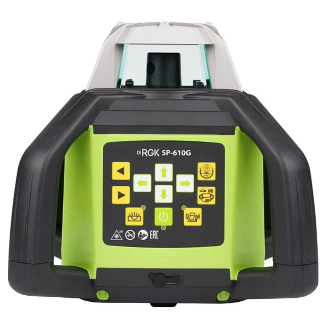Комплект: ротационный нивелир RGK SP-610G + миллиметровый приёмник излучения RGK LD-88G Комплект: ротационный нивелир RGK SP-610G + миллиметровый приёмник излучения RGK LD-88G