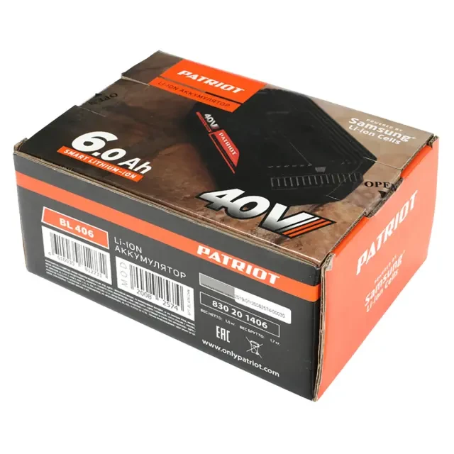 Батарея аккумуляторная Patriot BL 406 (40 В, 6 А*ч)