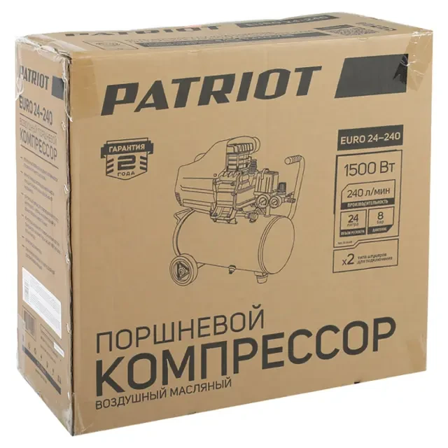 Компрессор поршневой масляный Patriot EURO 24-240