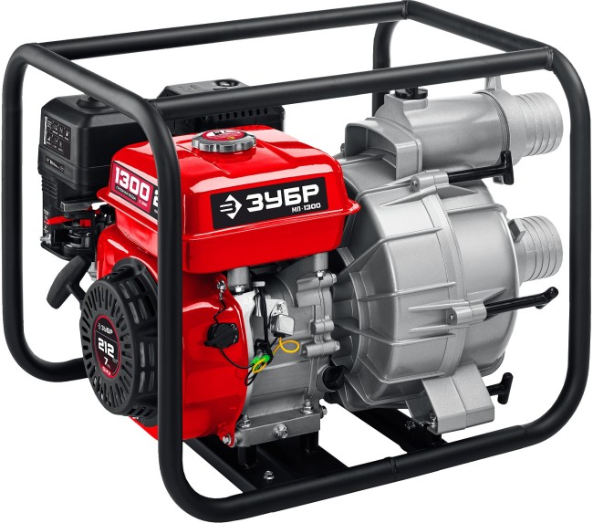 Мотопомпа бензиновая для грязной воды МПГ-1300 ЗУБР