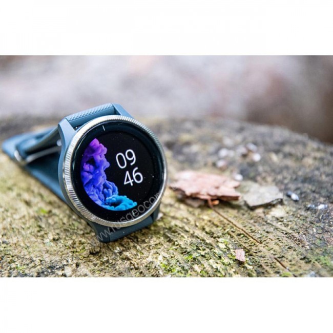 Часы Garmin Venu синий гранит с серебристым безелем Часы Garmin Venu синий гранит с серебристым безелем